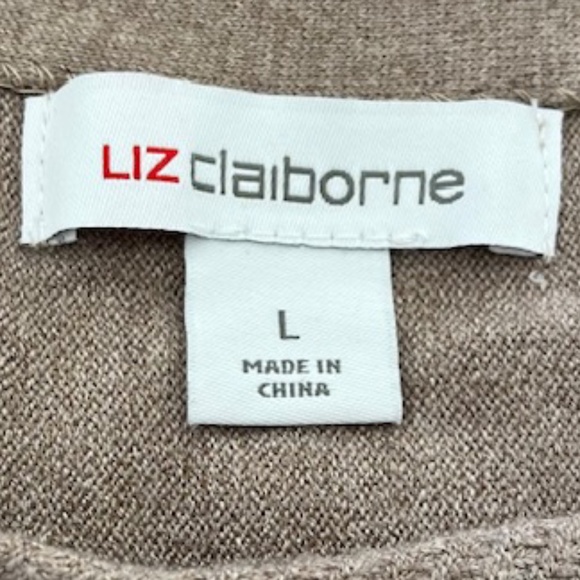 Liz Claiborne Taupe Heather Dolman Sleeve Sweater NWT - Picture 5 of 6
